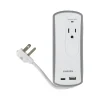 Surge Protectors & Power Strips<Philips 2-Outlet 2-USB Port Surge Protector, 1', Gray/White (SPP2111WA/37)