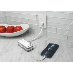 Surge Protectors & Power Strips<Philips 2-Outlet 2-USB Port Surge Protector, 1', Gray/White (SPP2111WA/37)