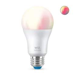 Smart Bulbs<Philips WiZ Smart Wi-Fi 60W Equivalent A19 LED Smart Bulb, White (603449)