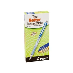 Pilot Better Retractable Ballpoint Pens, Medium Point, Blue Ink, Dozen (30006) New