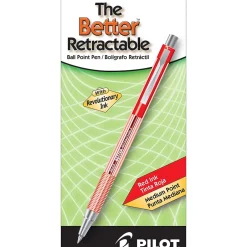 Pilot Better Retractable Ballpoint Pens, Medium Point, Ink, Dozen (30007) Red Hot