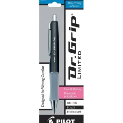 Pilot Dr. Grip Retractable Gel Pen, Fine Point, Black Ink (36274) New