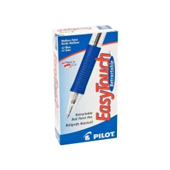 Pilot EasyTouch Retractable Ballpoint Pens, Medium Point, Ink, Dozen (32221) Blue New