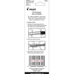 Pilot G2 Gel-Ink Pen Refill, Extra Fine Tip, Black Ink, 2/Pack (77232) Clearance