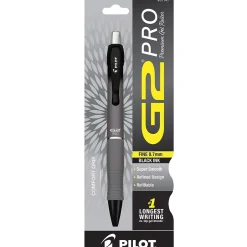 Pilot G2 Pro Retractable Gel Pen, Fine Point, Black Ink, Gray Barrel (31147) Discount