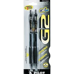 Pilot G2 Retractable Gel Pens, Fine Point, Black Ink, 2/Pack (31031) Sale
