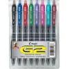 Pilot G2 Retractable Gel Pens, Fine Point, Assorted Ink, 8/Pack (31128) Clearance