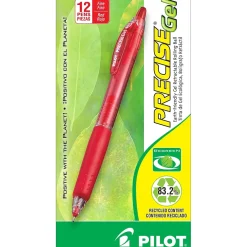 Pilot Precise Gel BeGreen Retractable Gel Pens, Fine Point, Red Ink, Dozen (15003) Outlet