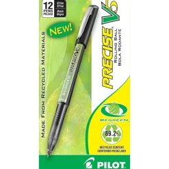 Pilot Precise V5 BeGreen Rollerball Pens, Extra Fine Point, Black Ink, Dozen (26300) Outlet