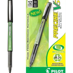 Pilot Precise V5 BeGreen Rollerball Pens, Extra Fine Point, Black Ink, Dozen (26300) Outlet