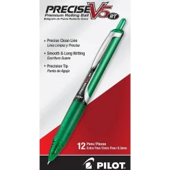Pilot Precise V5 Retractable Rollerball Pen, Extra Fine Point, Green Ink (26065) Sale