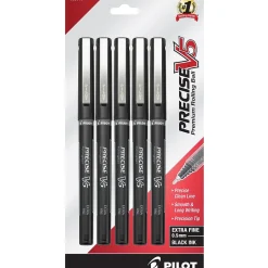 Pilot Precise V5 Rollerball Pens, Extra Fine Point, 0.5mm, Black Ink, 5/Pack (26010) Sale