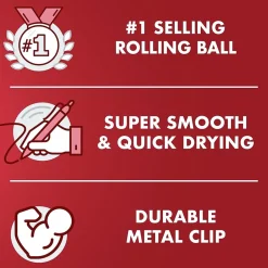 Pilot Precise V5 Rollerball Pens, Extra Fine Point, Red Ink, 5/Pack (26012) Online