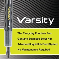 Pilot Varsity Fountain Pens, 1.0mm Nib, Ink (90010) Black Online