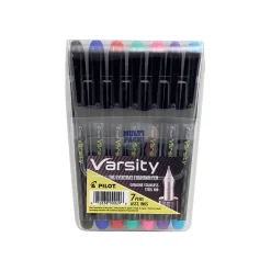 Pilot Varsity Fountain Pens, Medium Point, Assorted Ink, 7/Pack (90029) Hot