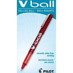Pilot VBall Rollerball Pens, Extra Fine Point, Red Ink, Dozen (35202) Best