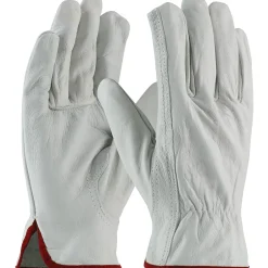 Work Gloves<PIP Driver's Gloves, Economy Grade, Top Grain Cowhide, Small, Tan