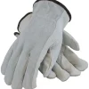 Work Gloves<PIP 68-PK-161SB Leather Gloves, Small, Gray (179957)