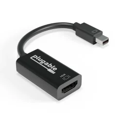 Hdmi Cables<Plugable 6" Mini DisplayPort/Thunderbolt to HDMI Adapter, Male to Female, Black (MDP-HDMI)