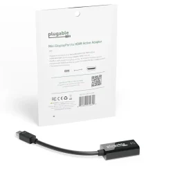 Hdmi Cables<Plugable 6" Mini DisplayPort/Thunderbolt to HDMI Adapter, Male to Female, Black (MDP-HDMI)