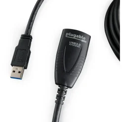 Power Cables<Plugable 16' USB 3.0 Type A Female/Male Power Extension Cord, Black (USB3-5M-D)