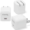 Plugable GaN USB-C Charger Block, 30W, White (PS-30C1W-3X)