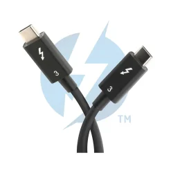 Usb Cables<Plugable Thunderbolt 3 24" Cable, Black (TBT3-40G80CM)