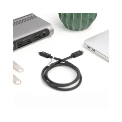 Usb Cables<Plugable Thunderbolt 3 24" Cable, Black (TBT3-40G80CM)