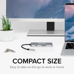 Usb Hubs<Plugable USB C Hub Multiport Adapter, 7-in-1 Hub, 87W Charging (USBC-7IN1)