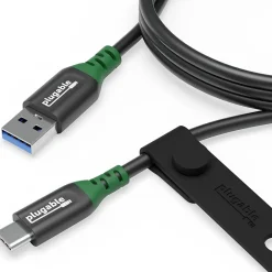 Ethernet Cables<Plugable 3.3' USB-C to USB-A Cable, Black (USBC-A1M)