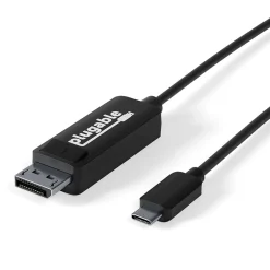 Ethernet Cables<Plugable USBC-DP 6' USB 3.1 Type C to DisplayPort Audio/Video Cable, Black