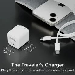 Plugable 30W GaN USB C Charger Block, White (PS-30C1W)