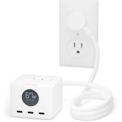 Plugable 67W USB-C Charging Station, White (PS3-METERC3)