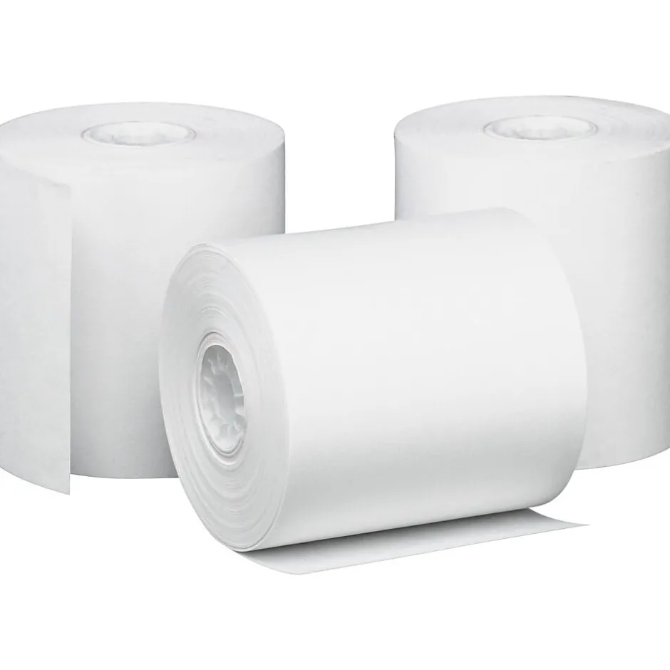 Outlet Bond Cash Register Paper Rolls, 3" x 85', 50 Rolls/Pack (PMF09228) Pos Paper