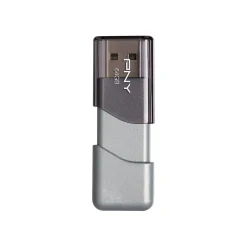 PNY Elite Turbo Attache 3 64GB USB 3.0 Type A Flash Drive, Silver/Gray (P-FD64GTBOP-GE)* Usb Flash Drives