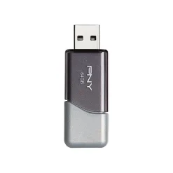 PNY Elite Turbo Attache 3 64GB USB 3.0 Type A Flash Drive, Silver/Gray (P-FD64GTBOP-GE)* Usb Flash Drives