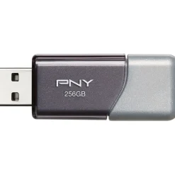 PNY Elite Turbo Attache 3 256GB USB 3.0 Type A Flash Drive, Silver/Gray (P-FD256TBOP-GE)* Usb Flash Drives
