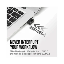 PNY Elite-X Fit 256GB USB 3.1 Type-A Flash Drive, Black (P-FDI256EXFIT-GE)* Usb Flash Drives