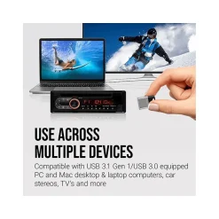 PNY Elite-X Fit 256GB USB 3.1 Type-A Flash Drive, Black (P-FDI256EXFIT-GE)* Usb Flash Drives