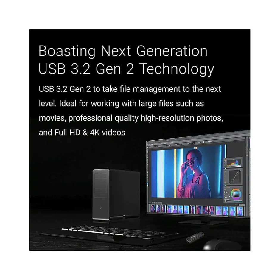 PNY PRO Elite 1TB USB 3.2 Gen 2 Type-A Flash Drive, Gray (P-FD1TBPROV2-GE)* Usb Flash Drives