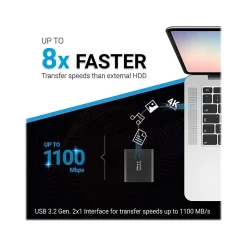 PNY Pro Elite V2 1TB USB 3.2 External Solid State Drive (PSD0CS2160-1TB-RB)* Solid State Drives