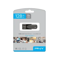 PNY Turbo Attache 4 128GB USB 3.0 Type A Flash Drive, Black (P-FD128TBAT4-GE)* Usb Flash Drives