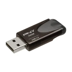 PNY Turbo Attache 4 256GB USB 3.0 Type A Flash Drive, Black (P-FD256TBAT4A-G)* Usb Flash Drives