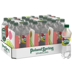 Bottled Water<Poland Spring Sparkling Water, Raspberry Lime, 16.9 oz. Bottles, 24/Carton (12349573/122058)