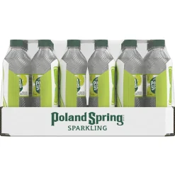 Bottled Water<Poland Spring Sparkling Water, Zesty Lime, 16.9 oz. Bottles, 24/Carton (12349570/122058)