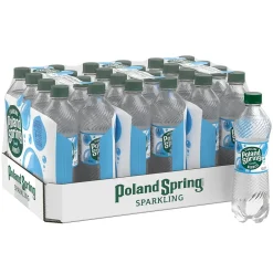 Bottled Water<Poland Spring Sparkling Water, Simply Bubbles, 16.9 oz. Bottles, 24/Carton (12349574)