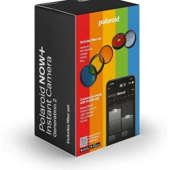 Cameras & Camcorders<Polaroid Now+ 2nd Generation I-Type Instant Film Bluetooth Connected App Controlled Camera, White (9077)