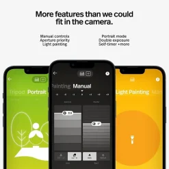 Cameras & Camcorders<Polaroid Now+ 2nd Generation I-Type Instant Film Bluetooth Connected App Controlled Camera, White (9077)