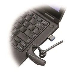 Poly 5200 USB-A Bluetooth Mono Computer Earbuds, UC Certified, Black (206110-101)* Headsets