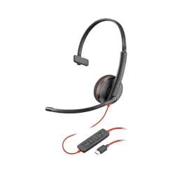 Poly Blackwire 3210 Mono Headset, USB-C/USB-A, UC Certified (8X214AA)* Headsets